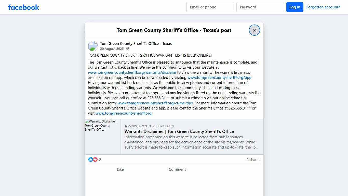 TOM GREEN... - Tom Green County Sheriff's Office - Texas | Facebook